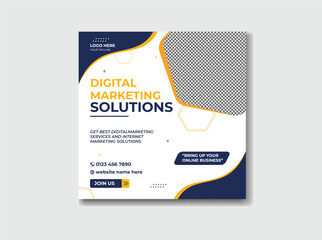 Social media post template design 