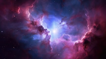 Fototapeta na wymiar Nebula in deep space, made with generated ai