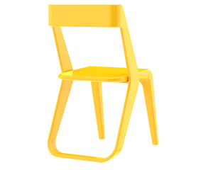 Chair isolated on transparent background. 3d rendering - illustration