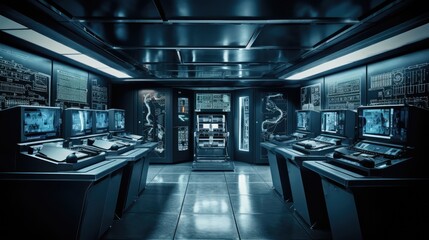 Fototapeta premium Technology interior concept, made with generated ai