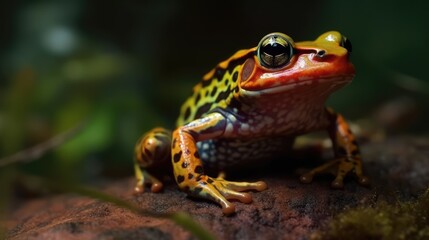 Naklejka premium Small frog made with generated ai