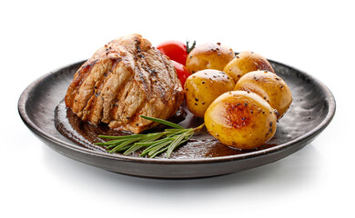 freshly grilled pork fillet steak