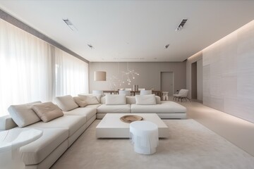 Modern white livingroom, made with generative ai