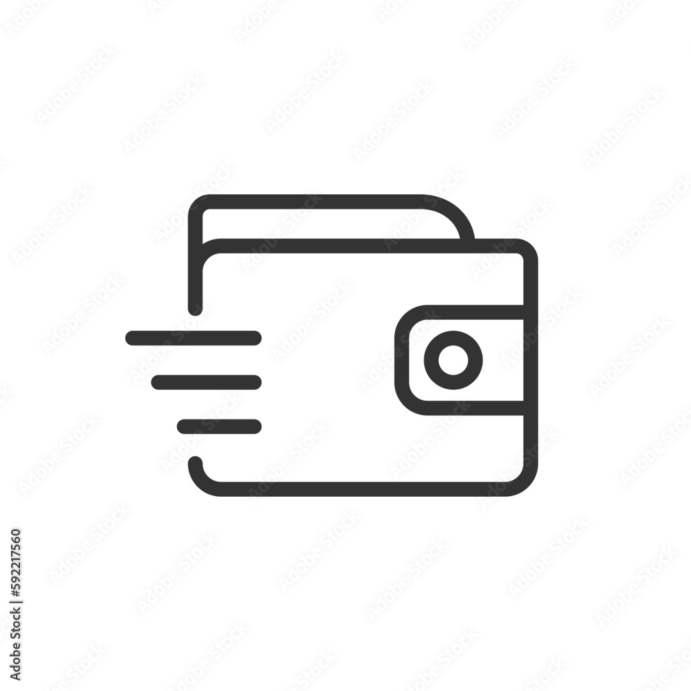 Poster Quick payment pixel perfect linear icon. Electronic money transmission. Financial operation. Thin line illustration. Contour symbol. Vector outline drawing. Editable stroke. Arial font used