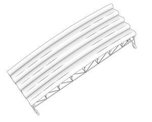 Canopy isolated on transparent background. 3d rendering - illustration