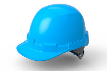 Blue safety helmet or hard cap isolated on white background