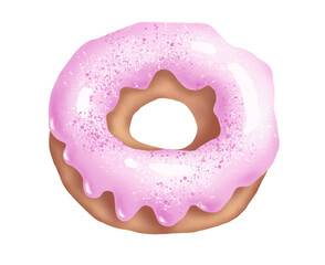 Donut. Sweets. Digital illustration