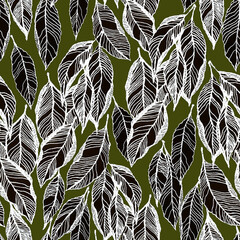 Floral hand drawn seamless pattern. Hand drawn botanical illustration. Background for header, image for blog, design. Design for wallpapers, textiles, fabrics.