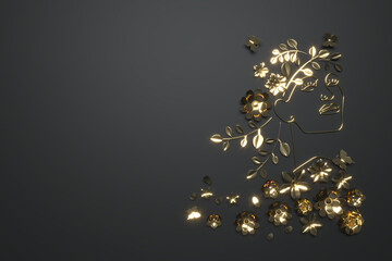 Mother's Day greeting card, 3D rendering of celebrations on special days