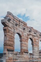 ruins of the ancient roman amphitheater in verona italy