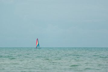 Small boat in the sea at Koh Samui