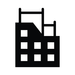  building solid icon illustration vector graphic