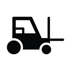 forklift solid icon illustration vector graphic