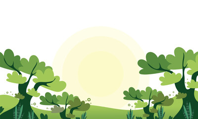 world environment day with green earth concept illustration vector 