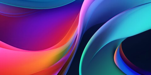 Fototapeta premium Modern gradient waves blend background, great design for any purposes. Vibrant style template. Multicolor color background. Futuristic dynamic motion technology. Creative design.