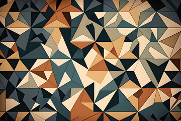 Geometry abstract background in vintage colors. Generated AI