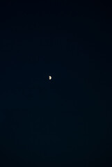 View on moon in the evening