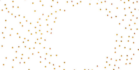 Stars - stars. Confetti celebration, Falling golden abstract decoration for party, birthday celebrate,