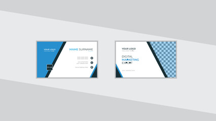 Modern business card design . double sided business card design template 
