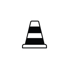 Trafic Cone icon design with white background stock illustration