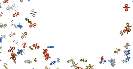 Blurred sale background.