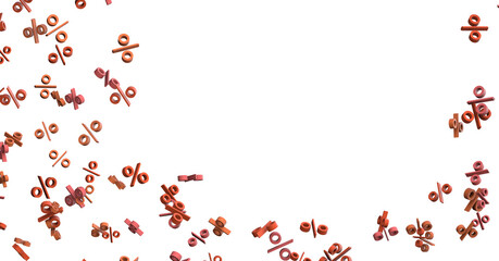 sale digital percentin 3d - 3D percent rain illlustration