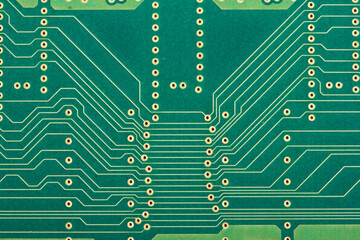 Electronic circuit board close up