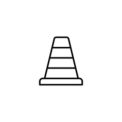 Trafic Cone icon design with white background stock illustration