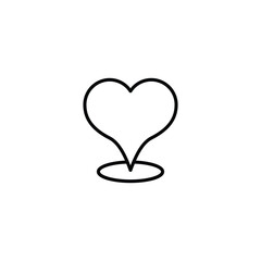 Location icon design with white background stock illustration
