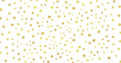 XMAS Stars - stars. Confetti celebration, Falling golden abstract decoration for party, birthday celebrate, 3D PNG
