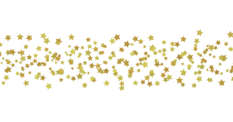 XMAS Stars - stars. Confetti celebration, Falling golden abstract decoration for party, birthday celebrate, 3D PNG