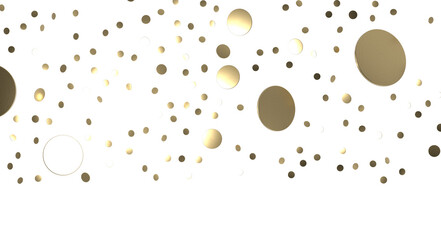 Glittering confetti on a transparent background. Holiday, birthday and Christmas decoration
