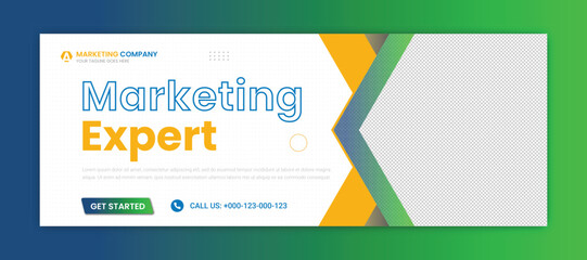 Digital marketing corporate social media facebook cover template