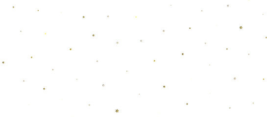 Stars - Holiday golden decoration, glitter frame isolated - 3D PNG
