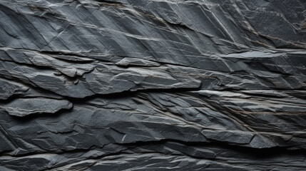 Dark grey black slate background. Black stone texture. Generative AI