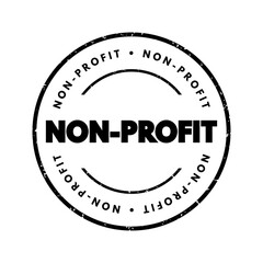 Non Profit - organizations do not earn profits for their owners, text concept stamp