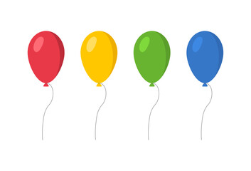 Air balloons. Flat, color, set of balloons. Vector. illustration.