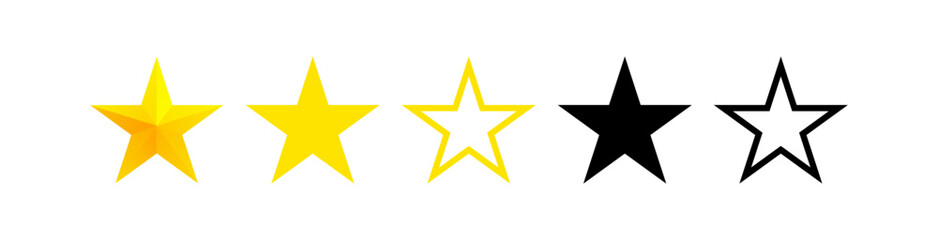 Stars. Different styles, colored, set of stars. Vector. illustration.
