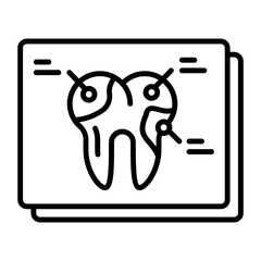 orthodontic brackets placement concept,  debonding procedure vector icon design, Dentistry symbol,Health Care sign, Dental instrument stock illustration 