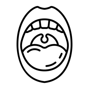 Open mouth breathing while sleeping negatively affects teeth concept, xerostomia or dry mouth vector icon design, Dentistry symbol,Health Care sign, Dental instrument stock illustration 
