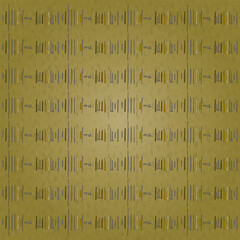 Horizontal rows of colored elements on a gradient mustard background.