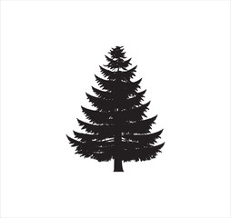 Christmas tree silhouette vector art