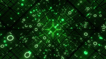 トンネル VJ 発光 球 グリッド サイエンス 緑 [別Verあり]