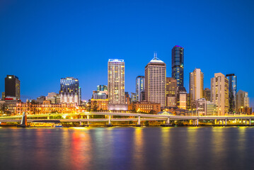 skyline of Brisbane, the capital of Queensland, Australia