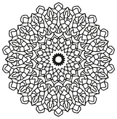 bellissimo mandala disegnato a mano da colorare per relax