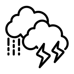 rain and thunder icon