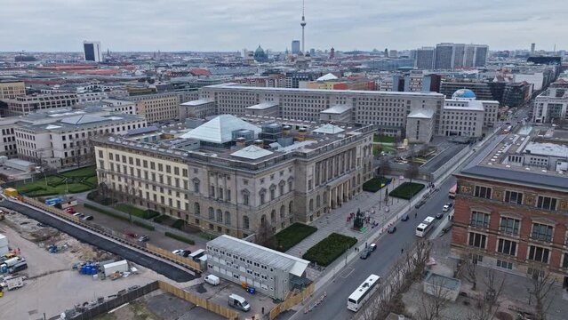 Drone shot of Berlin House of Representatives ( Abgeordnetenhaus ) - Prussian state parliament , Berlin , Germany
