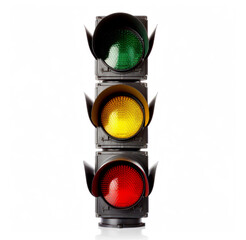 Traffic light isolated on a white