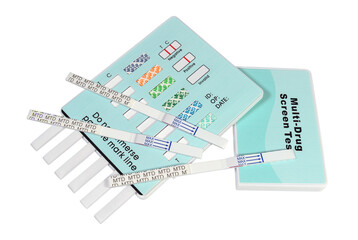Urine multi-drug test panel with rapid methadone test strips