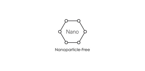 Nanoparticle Free Icon - A Safe and Natural Vector Illustration for Health and Beauty Designs